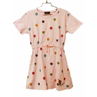 【夏物 新入荷!】[クレードスコープ/kladskap]120cm 半袖ワンピース 白×紫【中古】子供服 キッズ kids 女の子 夏 onepi 914042