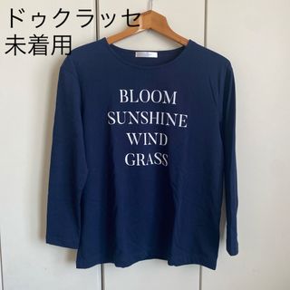 ドゥクラッセ(DoCLASSE)のドゥクラッセ ロゴ カットソー ロンT 長袖 Tシャツ ネイビー(Tシャツ(長袖/七分))