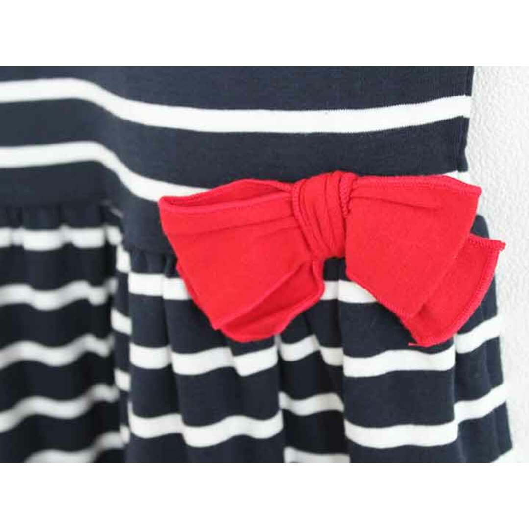 PETIT BATEAU(プチバトー)の【夏物 新入荷!】新品 未使用品†プチバトー/PETIT BATEAU†152cm(12ans) 半袖ワンピース/ワンピース 紺×白 子供服 キッズ kids ジュニア 女の子 夏 onepi 624042 キッズ/ベビー/マタニティのキッズ服女の子用(90cm~)(ワンピース)の商品写真