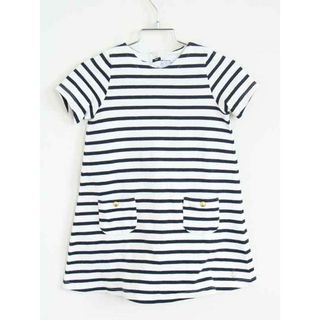 プチバトー(PETIT BATEAU)の【夏物 新入荷!】†プチバトー/PETIT BATEAU†95cm(36M) 半袖ワンピース/ワンピース 紺×白【中古】子供服 キッズ kids  女の子 夏 onepi 624042(ワンピース)