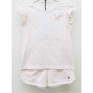 プチバトー(PETIT BATEAU)の【夏物 新入荷!】＜プチバトー/PETIT BATEAU＞128cm 半袖カットソー×ショートパンツセット 白×ピンク【中古】子供服 キッズ kids 女の子 夏 tops 424042(その他)