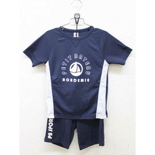 PETIT BATEAU - 【夏物 新入荷!】＜プチバトー/PETIT BATEAU＞116cm 半袖Tシャツ×ハーフパンツセット 紺×白【中古】子供服 キッズ kids 男の子 夏 tops 424042