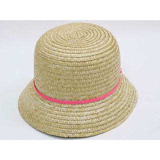 ジャカディ(Jacadi)の【春夏物 新入荷!】◇ジャカディ/jacadi◇57cm 麦わら帽子/ストローハット ベージュ×ピンク ピクニック 日よけ【中古】子供 キッズ kids ジュニア 女の子 春夏 bagetc 324042(帽子)