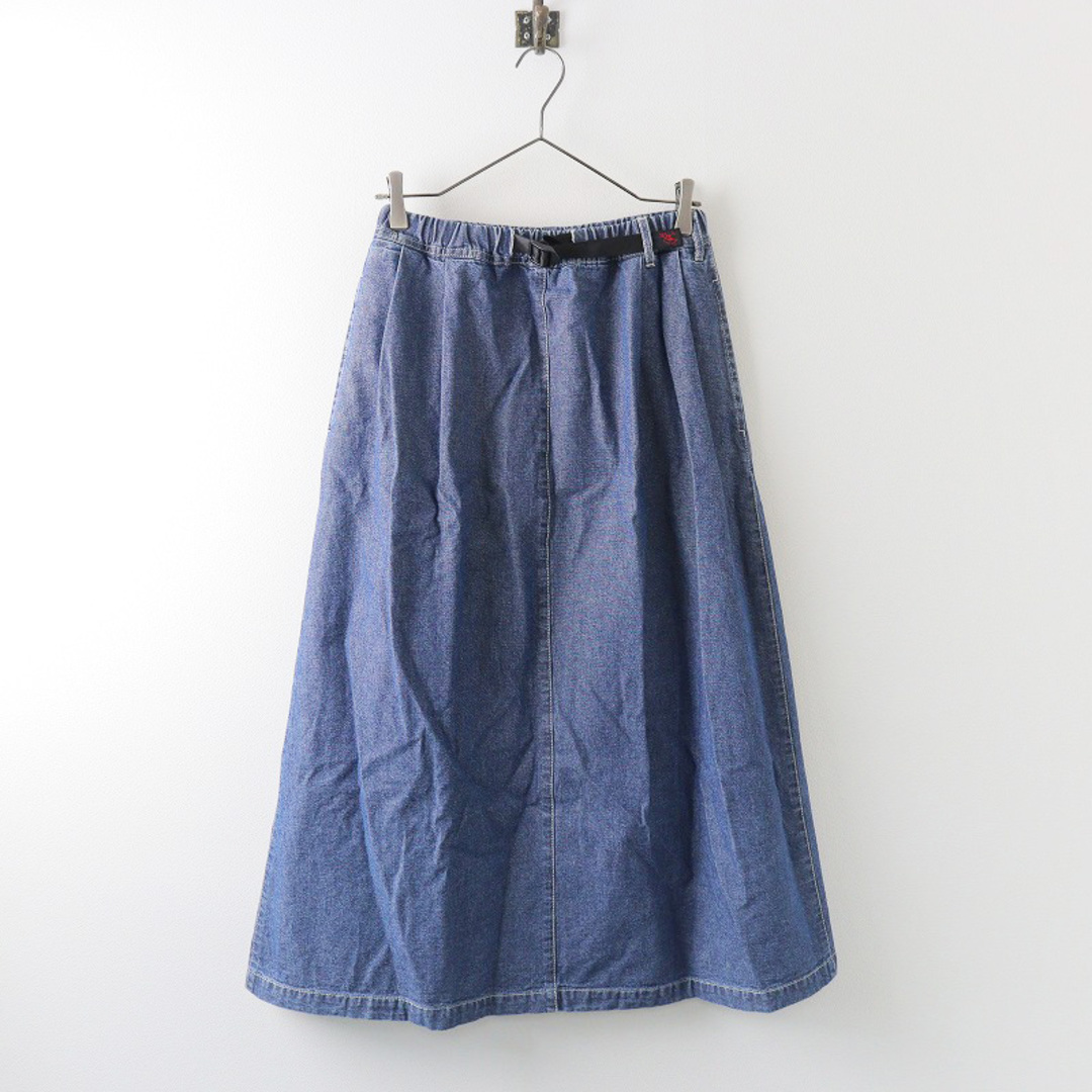 GRAMICCI(グラミチ)のグラミチ GRAMICCI ライトデニム ロング フレア スカート LIGHT DENIM LONG FLARE SKIRT S/ブルー ボトムス【2400013849258】 レディースのスカート(ひざ丈スカート)の商品写真