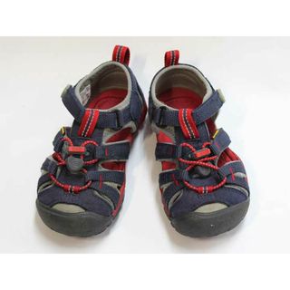 キーン(KEEN)の【春夏物 新入荷!】▼キーン/KEEN▼17cm スポーツサンダル/アウトドアシューズ/サンダル/靴 紺×赤×グレー シーキャンプ アウトドア キャンプ 川遊び 水遊び プール 海水浴【中古】 子供 キッズ kids 男の子 春夏 shoes seasonal 324042(サンダル)