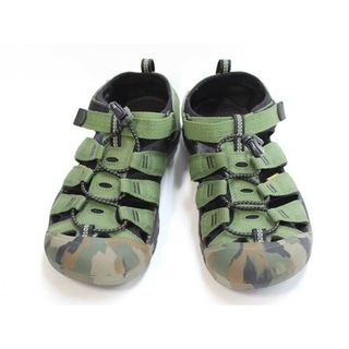 【夏物 新入荷!】▼キーン/KEEN▼22.5cm スポーツサンダル/アウトドアシューズ/サンダル/靴 カーキ×黒×マルチ ニューポート アウトドア キャンプ 川遊び 水遊び プール 海水浴【中古】 子供 キッズ kids ジュニア 男の子 夏 shoes seasonal 324042