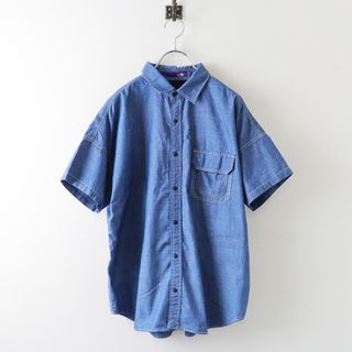 ザノースフェイス パープルレーベル THE NORTH FACE PURPLE LABEL COOLMAX CHAMBRAY H/S SHIRT シャツ WS/ブルー【2400013849289】(シャツ/ブラウス(半袖/袖なし))