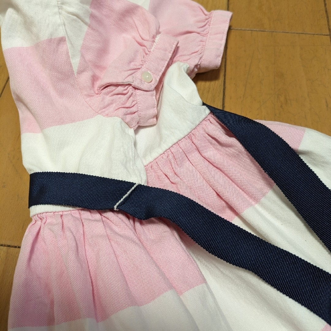 Ralph Lauren(ラルフローレン)のワンピース　リボン　ボーダー　90 キッズ/ベビー/マタニティのキッズ服女の子用(90cm~)(ワンピース)の商品写真