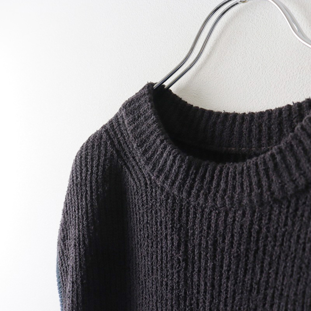 アンフィル unfil cotton boucle ribbed-knit sweater リブ編みニットベスト 1/チャコール トップス【2400013849166】 レディースのトップス(ベスト/ジレ)の商品写真