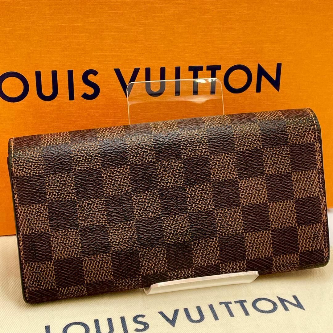 LOUIS VUITTON(ルイヴィトン)の【NEW】ルイヴィトン　長財布　ダミエ　ポルトフォイユサラ　茶 レディースのファッション小物(財布)の商品写真