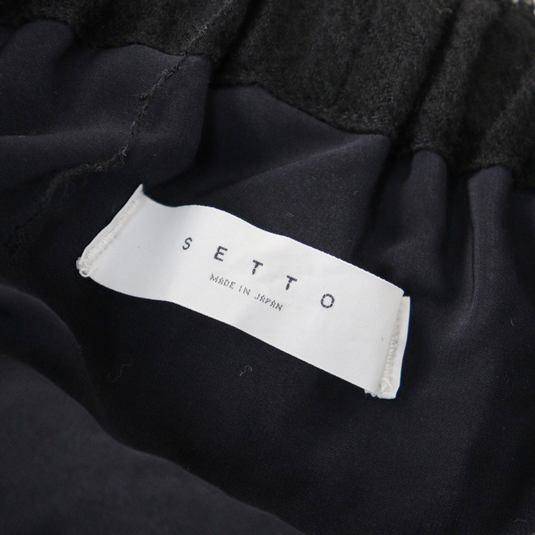 セット SETTO ウール タックプリーツ フレアスカート F/ブラック ボトムス【2400013849180】 レディースのスカート(ひざ丈スカート)の商品写真