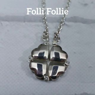 フォリフォリ(Folli Follie)の【匿名配送】 フォリフォリ ネックレス シルバー クローバー 2WAY(ネックレス)