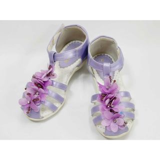 【夏物 新入荷!】▼プランキス/Prankish▼18cm サンダル/シューズ/靴  紫×白 【中古】 子供 キッズ kids 女の子 夏 shoes 824042(サンダル)