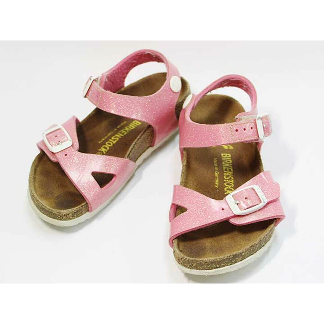 BIRKENSTOCK(ビルケンシュトック)の【夏物 新入荷!】▼ビルケンシュトック/BIRKENSTOCK▼16cm サンダル/シューズ/靴 ピンク×白×茶 【中古】 子供 キッズ kids 女の子 夏 shoes 624042 キッズ/ベビー/マタニティのキッズ靴/シューズ(15cm~)(サンダル)の商品写真