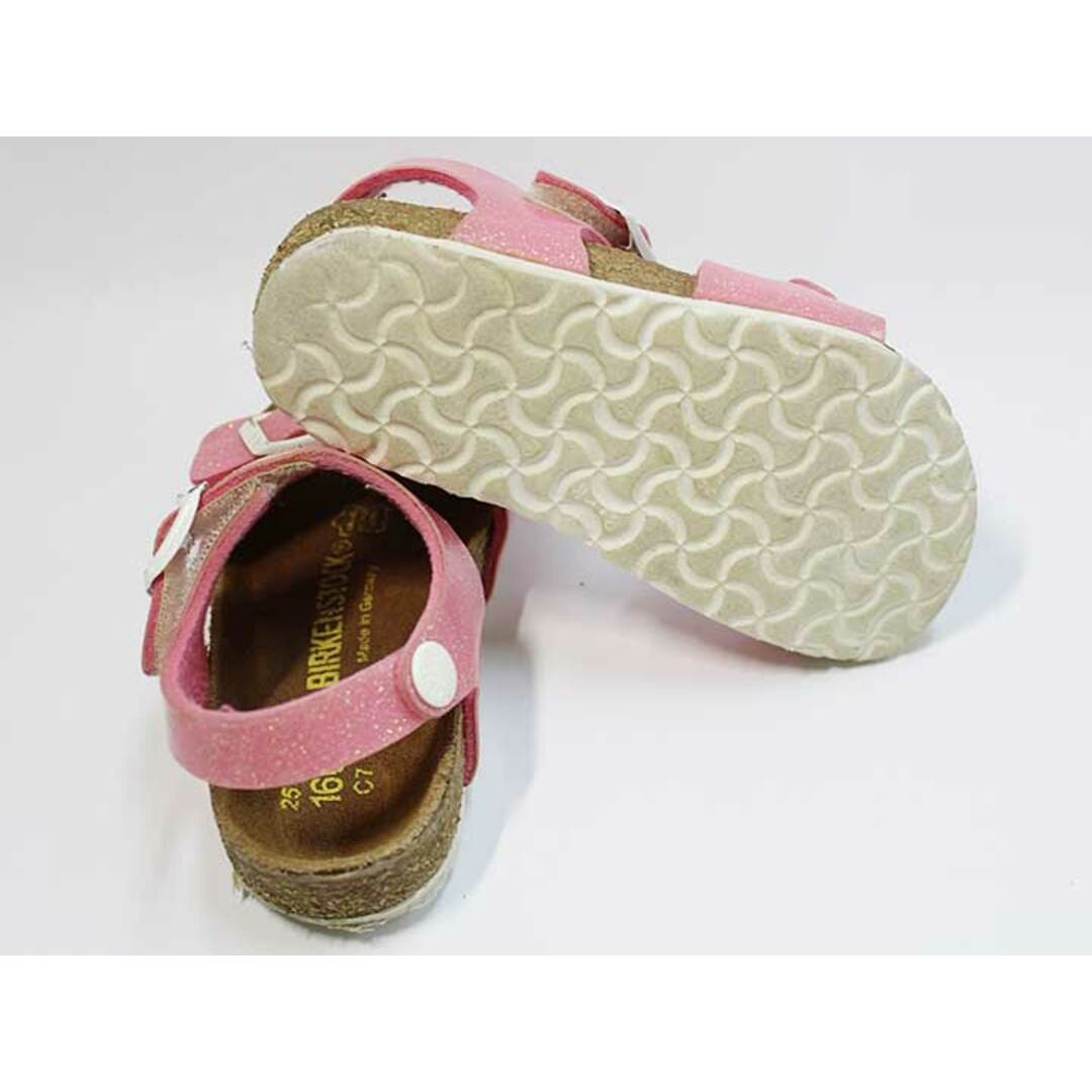 BIRKENSTOCK(ビルケンシュトック)の【夏物 新入荷!】▼ビルケンシュトック/BIRKENSTOCK▼16cm サンダル/シューズ/靴 ピンク×白×茶 【中古】 子供 キッズ kids 女の子 夏 shoes 624042 キッズ/ベビー/マタニティのキッズ靴/シューズ(15cm~)(サンダル)の商品写真