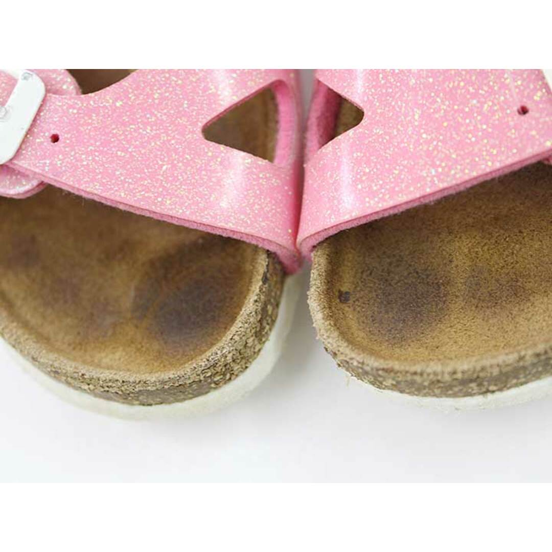 BIRKENSTOCK(ビルケンシュトック)の【夏物 新入荷!】▼ビルケンシュトック/BIRKENSTOCK▼16cm サンダル/シューズ/靴 ピンク×白×茶 【中古】 子供 キッズ kids 女の子 夏 shoes 624042 キッズ/ベビー/マタニティのキッズ靴/シューズ(15cm~)(サンダル)の商品写真