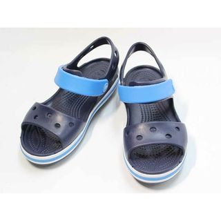 クロックス(crocs)の【夏物 新入荷!】新品 未使用品▼クロックス/crocs ▼18cm(c11) サンダル/シューズ/靴 青×紺 子供 キッズ kids 男の子 夏 shoes 624042(サンダル)