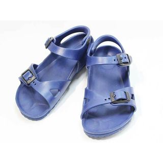 ビルケンシュトック(BIRKENSTOCK)の【夏物 新入荷!】▼ビルケンシュトック/BIRKENSTOCK▼18cm位 サンダル/シューズ/靴 紺×黒 【中古】 子供 キッズ kids 男の子 女の子 夏 shoes 624042(サンダル)