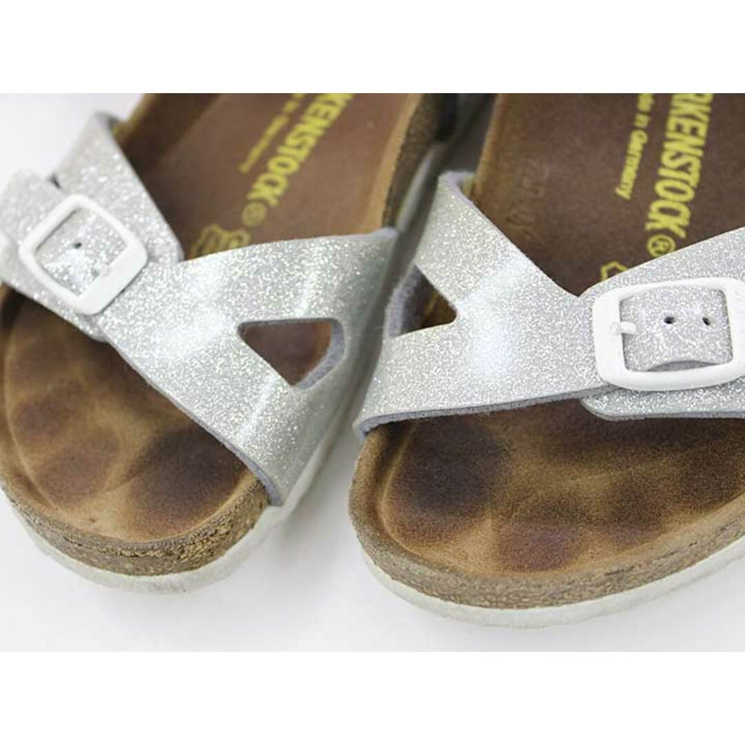 BIRKENSTOCK(ビルケンシュトック)の【夏物 新入荷!】▼ビルケンシュトック/BIRKENSTOCK▼18cm サンダル/シューズ/靴 シルバー×茶 【中古】 子供 キッズ kids 男の子 女の子 夏 shoes 624042 キッズ/ベビー/マタニティのキッズ靴/シューズ(15cm~)(サンダル)の商品写真