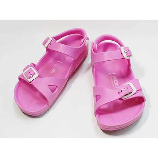 ビルケンシュトック(BIRKENSTOCK)の【夏物 新入荷!】▼ビルケンシュトック/BIRKENSTOCK▼20.5cm サンダル/シューズ/靴 ピンク×白 【中古】 子供 キッズ kids 女の子 夏 shoes 624042(サンダル)