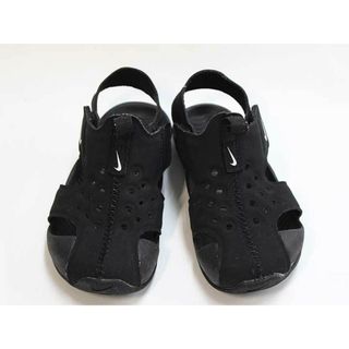 ナイキ(NIKE)の【夏物 新入荷!】 ▼ナイキ/NIKE▼13cm サンダル/シューズ/靴 黒×白 アウトドア キャンプ 川遊び 水遊び プール 海水浴 【中古】 子供 キッズ ベビー baby kids 男の子 女の子 夏 shoes seasonal 324042(その他)