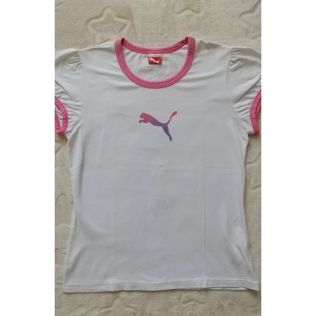 PUMA(プーマ)のPUMA Tシャツ 2枚セット 150cm 160cm ピンク キッズ/ベビー/マタニティのキッズ服女の子用(90cm~)(Tシャツ/カットソー)の商品写真