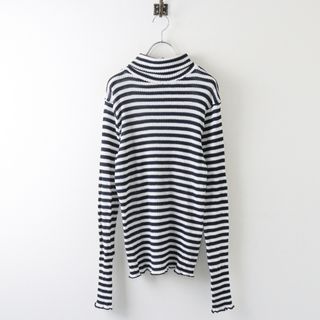 ドゥーズィエムクラス(DEUXIEME CLASSE)の美品 ドゥーズィエムクラス MUSE Deuxieme Classe CAROUSELAMBRA ケラウズランブラ ORGANIC COTTON タートル 2/ブラック【2400013846059】(ニット/セーター)