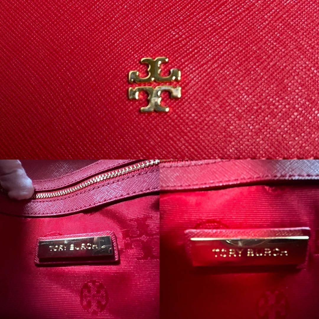 Tory Burch(トリーバーチ)の【極美品】トリーバーチ エマーソン ショルダーバッグ 赤 レザー 肩掛けチェーン レディースのバッグ(ショルダーバッグ)の商品写真