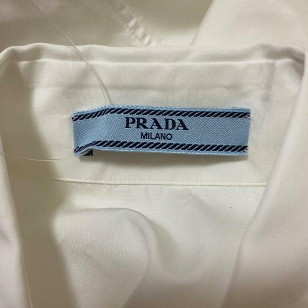 PRADA(プラダ)のPRADA(プラダ) 長袖シャツブラウス サイズ36 S レディース美品  - 白×黒 レディースのトップス(シャツ/ブラウス(長袖/七分))の商品写真