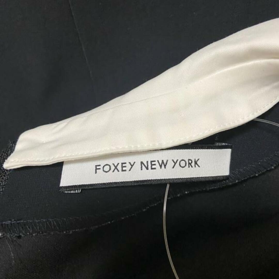 FOXEY NEW YORK(フォクシーニューヨーク) ワンピース サイズ38 M レディース - ダークネイビー クルーネック/七分袖/ひざ丈/襟・袖着脱可 レディースのワンピース(その他)の商品写真