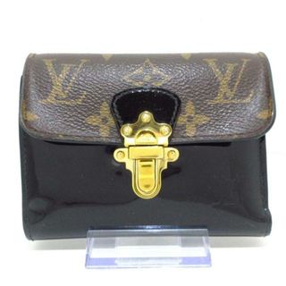 ルイヴィトン(LOUIS VUITTON)のLOUIS VUITTON(ルイヴィトン) 3つ折り財布 ヴェルニミロワール ポルトフォイユチェリーウッドコンパクト M61912 ノワール モノグラム･キャンバス、パテントカーフレザー（皮革の種類：牛革）(財布)