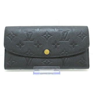 ルイヴィトン(LOUIS VUITTON)のLOUIS VUITTON(ルイヴィトン) 長財布 モノグラム・アンプラント美品  ポルトフォイユエミリー M62369 ノワール モノグラム・アンプラント レザー（皮革の種類：牛革）(財布)