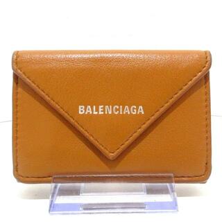 バレンシアガ(Balenciaga)のBALENCIAGA(バレンシアガ) 3つ折り財布美品  - 391446 ブラウン レザー(財布)