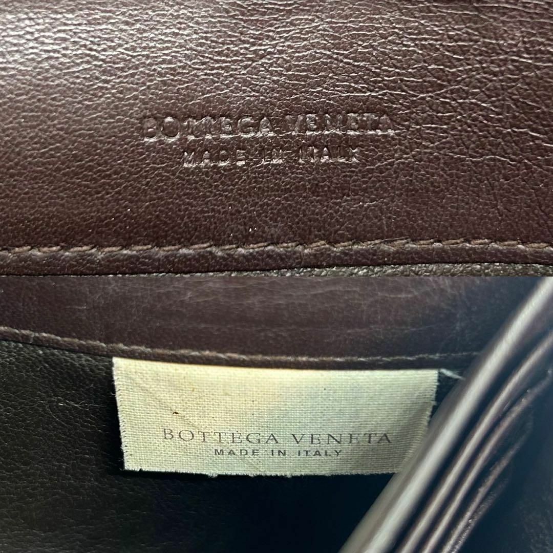 Bottega Veneta(ボッテガヴェネタ)の【美品】ボッテガヴェネタ イントレチャート 二つ折り財布 折り畳み 長財布 茶 メンズのファッション小物(折り財布)の商品写真