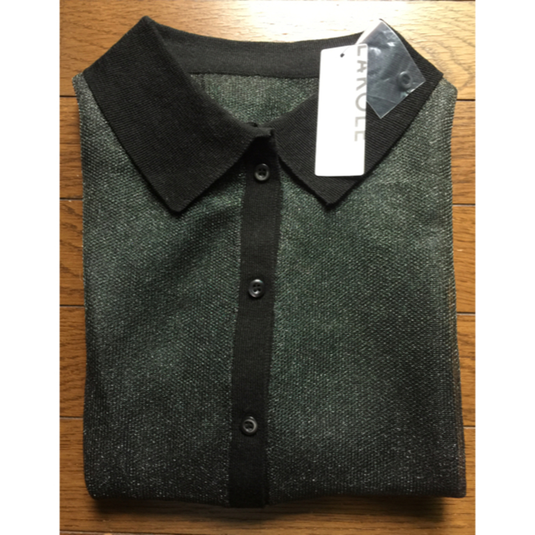 ZARA(ザラ)の新品未使用  シャリシアーニットシャツ レディースのトップス(シャツ/ブラウス(半袖/袖なし))の商品写真