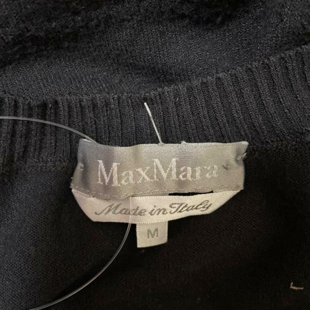 Max Mara(マックスマーラ)のMax Mara(マックスマーラ) 半袖カットソー サイズM レディース - 黒 クルーネック/ニット レディースのトップス(カットソー(半袖/袖なし))の商品写真