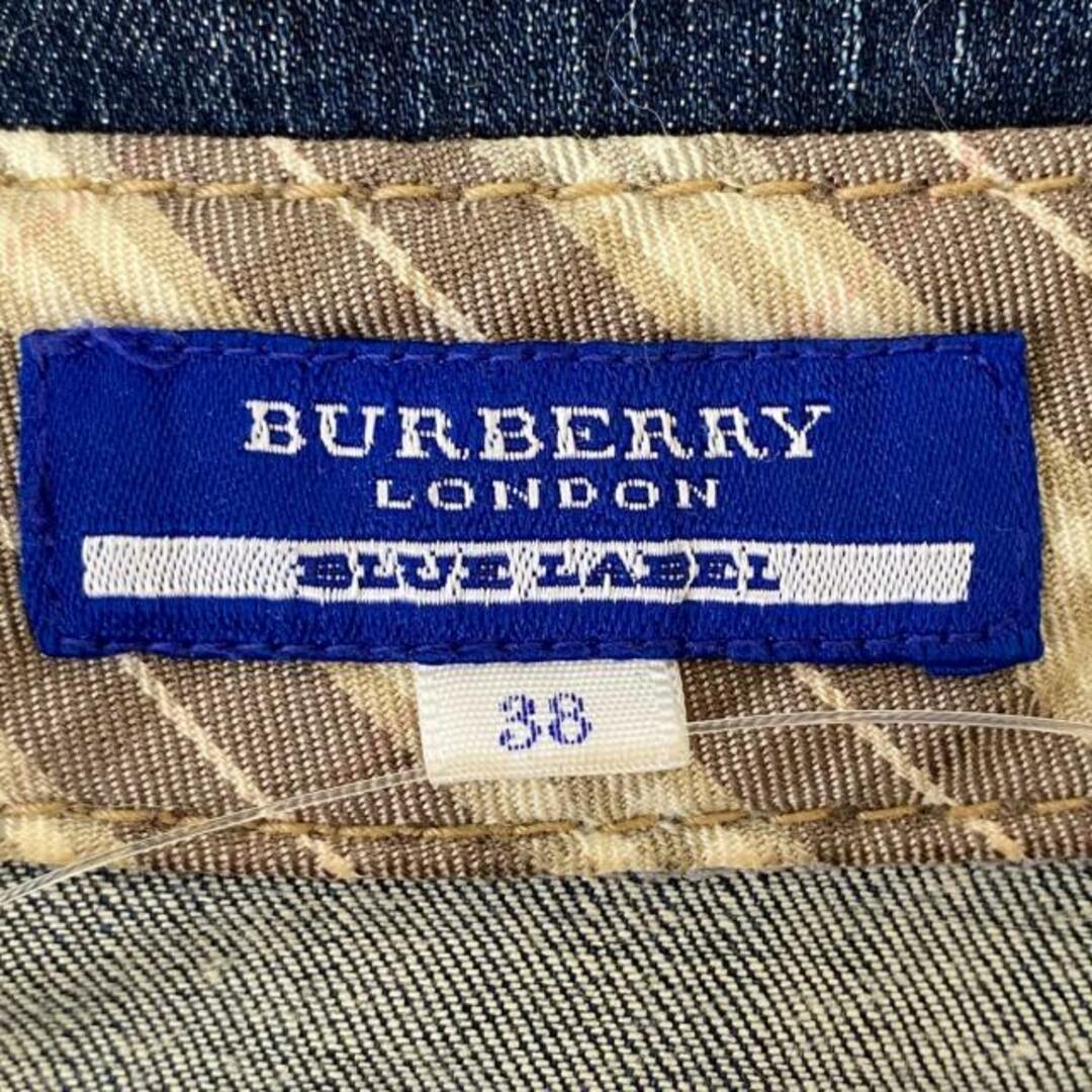 BURBERRY BLUE LABEL(バーバリーブルーレーベル)のBurberry Blue Label(バーバリーブルーレーベル) ワンピース サイズ38 M レディース - ネイビー レギュラーカラー/七分袖/ひざ丈/デニム レディースのワンピース(その他)の商品写真