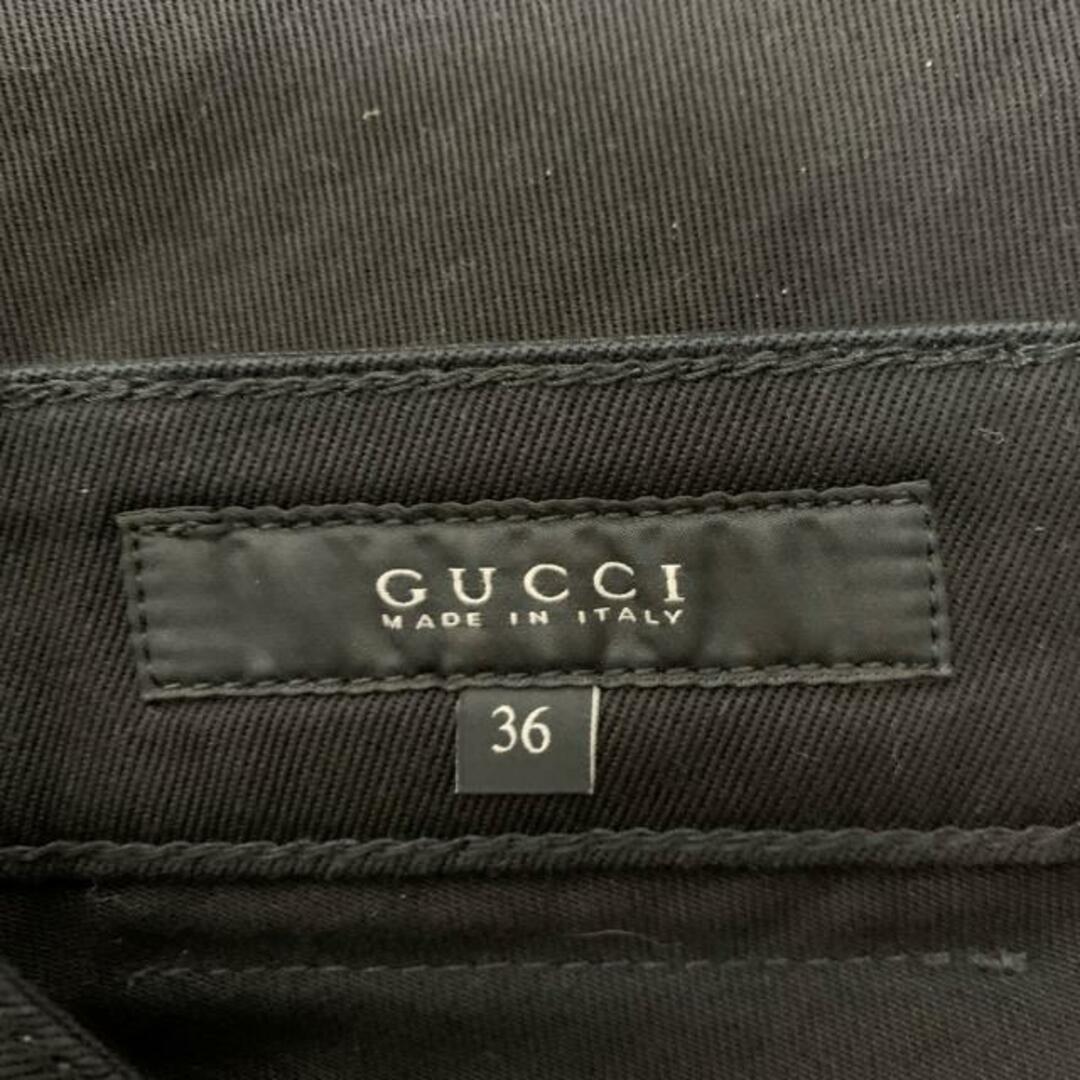 Gucci(グッチ)のGUCCI(グッチ) ジーンズ サイズ36 S レディース - 337614 XD215 黒 フルレングス レディースのパンツ(デニム/ジーンズ)の商品写真