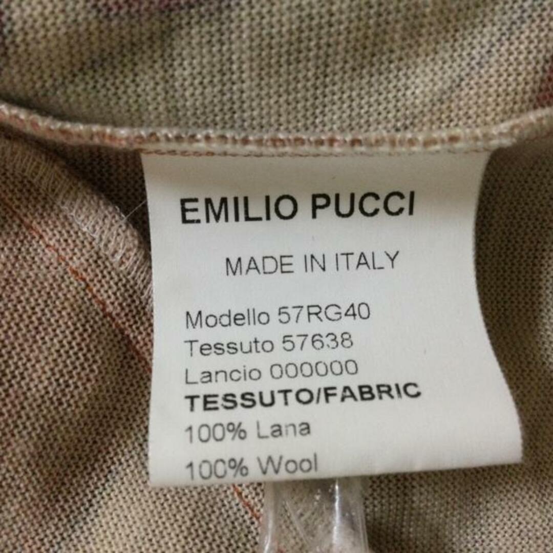 EMILIO PUCCI(エミリオプッチ)のEMILIO PUCCI(エミリオプッチ) ワンピース サイズ40 M レディース - レッド×ボルドー×マルチ Vネック/長袖/ひざ丈/カシュクール レディースのワンピース(その他)の商品写真