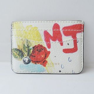 MARC JACOBS - MARC JACOBS(マークジェイコブス) カードケース美品  - 白×レッド×マルチ 花柄/星条旗柄 レザー