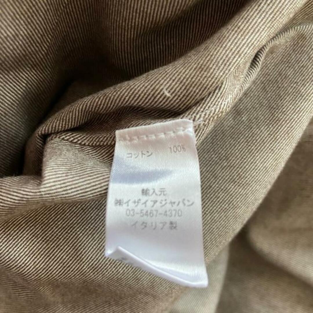 ISAIA(イザイア) 長袖シャツ サイズ15/3/4 40 メンズ - グレーベージュ×レッド 刺繍 メンズのトップス(シャツ)の商品写真