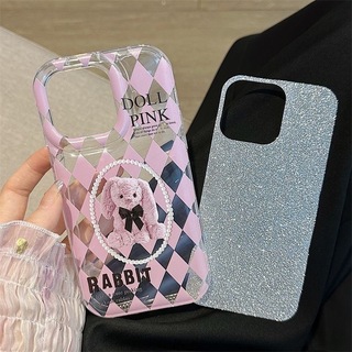 【大人気】スマホケース iPhone 15 ピンク ゆめかわ ウサギ 原宿(iPhoneケース)