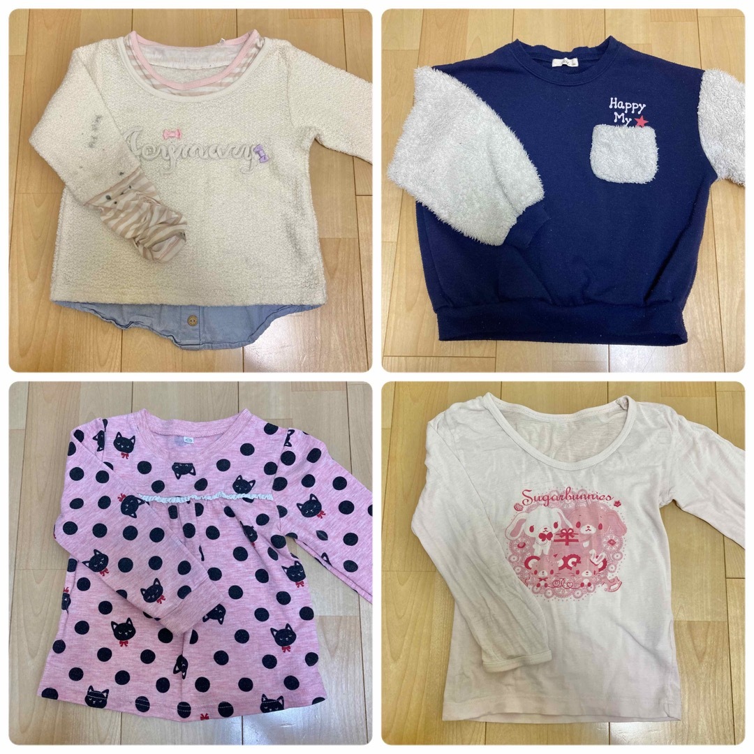 シュガーバニーズ他 長袖4点セット 110 キッズ/ベビー/マタニティのキッズ服女の子用(90cm~)(Tシャツ/カットソー)の商品写真