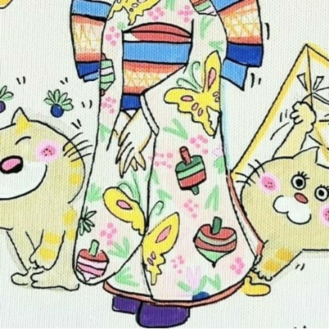 水森亜土 油彩画 肉筆保証 肉筆サイン F3サイズ 額装済み 模写の 水森亜土 油彩画 肉筆保証 肉筆サイン F3サイズ 額装済み 模写の