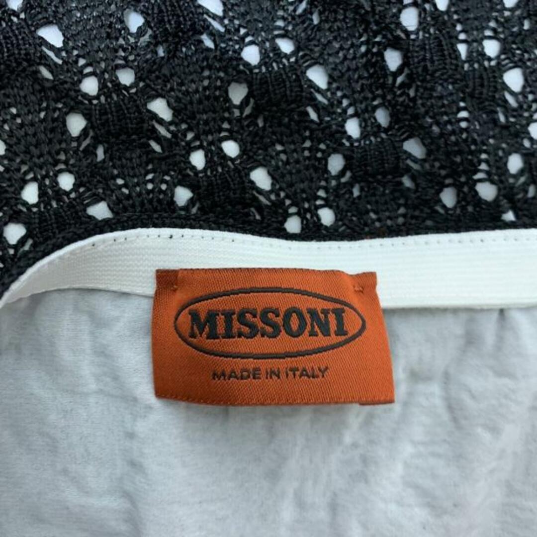 MISSONI(ミッソーニ)のMISSONI(ミッソーニ) スカート サイズ42 M レディース美品  - 黒×白 ひざ丈/レース レディースのスカート(その他)の商品写真