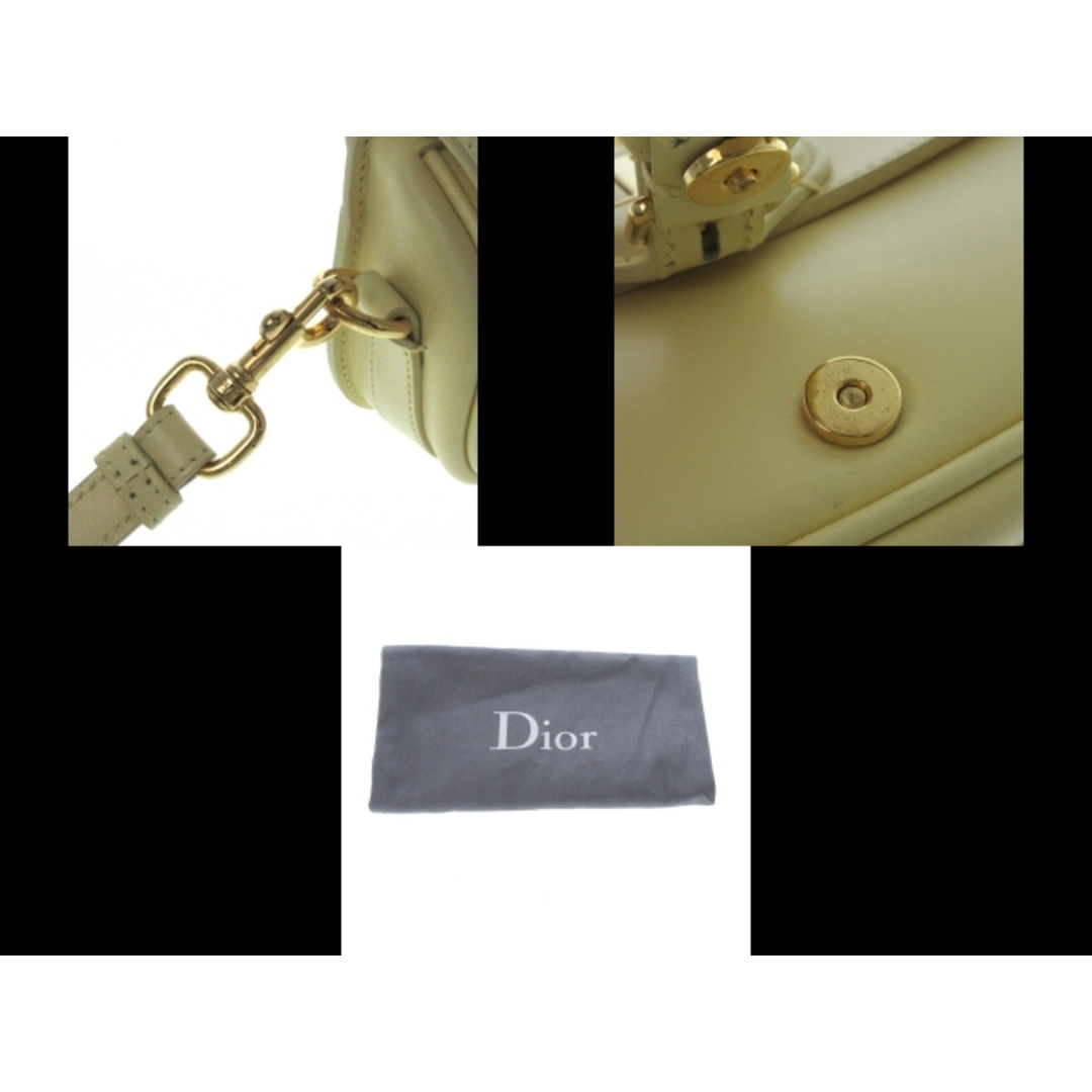 Christian Dior(クリスチャンディオール)のDIOR/ChristianDior(ディオール/クリスチャンディオール) ショルダーバッグ美品  ディオール ボビー イースト ウエスト バッグ ライトイエロー ストラップ着脱可 レザー レディースのバッグ(ショルダーバッグ)の商品写真