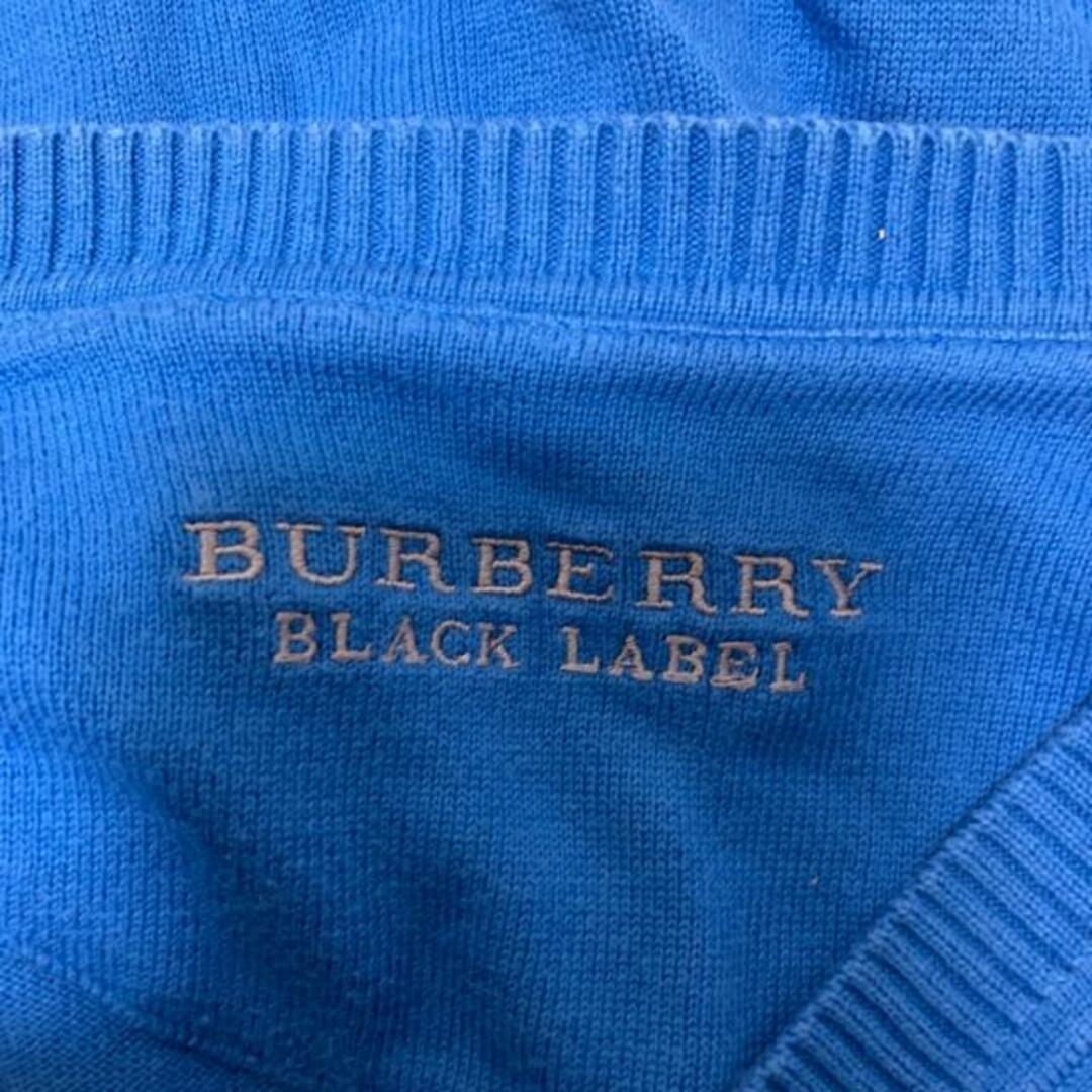 BURBERRY BLACK LABEL(バーバリーブラックレーベル)のBurberry Black Label(バーバリーブラックレーベル) カーディガン サイズ3 L メンズ美品  - ブルー×グレー×ネイビー 長袖 メンズのトップス(カーディガン)の商品写真