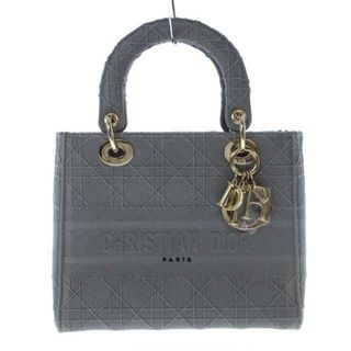 クリスチャンディオール(Christian Dior)のDIOR/ChristianDior(ディオール/クリスチャンディオール) ハンドバッグ レディース レディディーライトミディアムバッグ M0565OREY_M950 グレー ゴールド金具 ジャガード(ハンドバッグ)