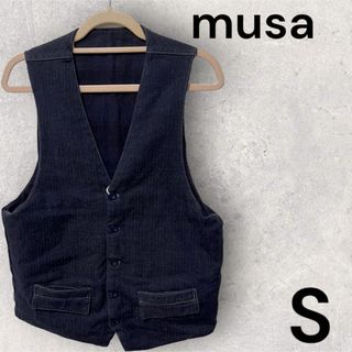 ミューザ(miusa)の★新品★ miusa ミューザ　デニム地リバーシブルベスト　Sサイズ(ベスト/ジレ)