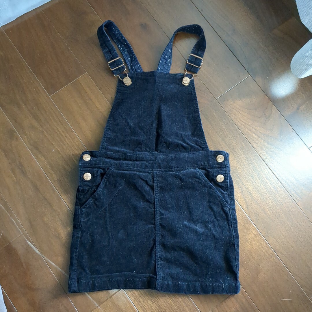 H&M(エイチアンドエム)のH&Mサロペットスカート128 キッズ/ベビー/マタニティのキッズ服女の子用(90cm~)(スカート)の商品写真